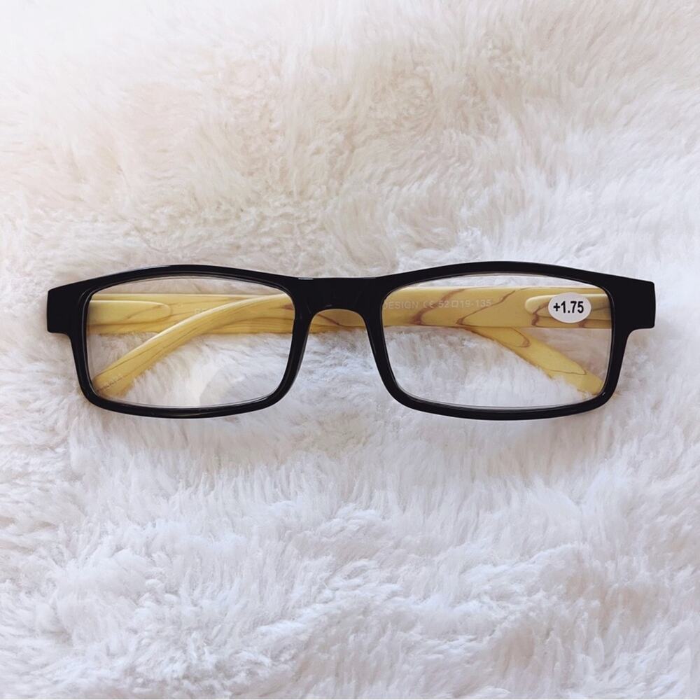 Rory Black & Light Wood Rectangular Reader Glasse… - image 4